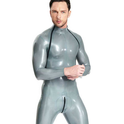 Combinaison Latex Zip Diagonal Homme