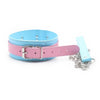 Collier BDSM Rose/Bleu