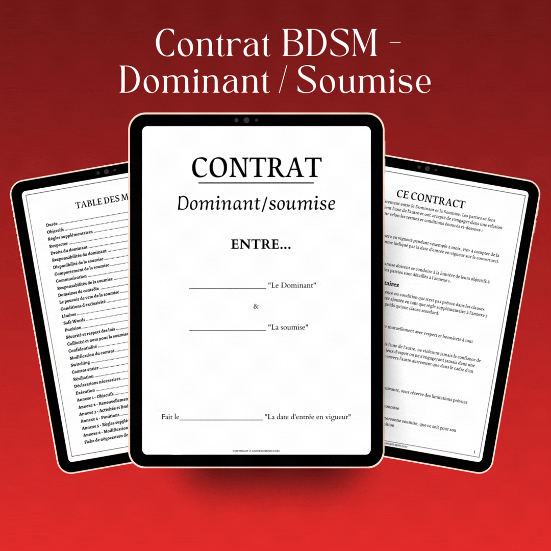 Contrat BDSM - Dominant/soumise