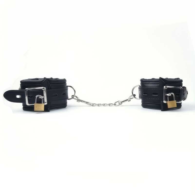 Menottes BDSM Cuir avec Cadenas