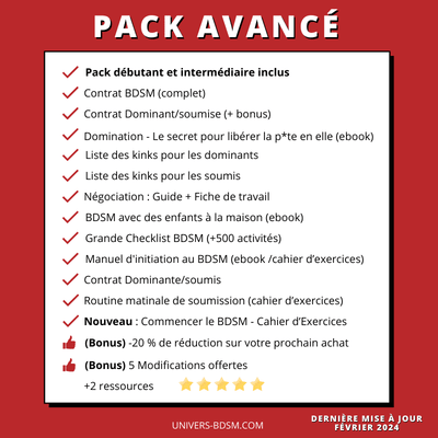 Pack Avancé BDSM