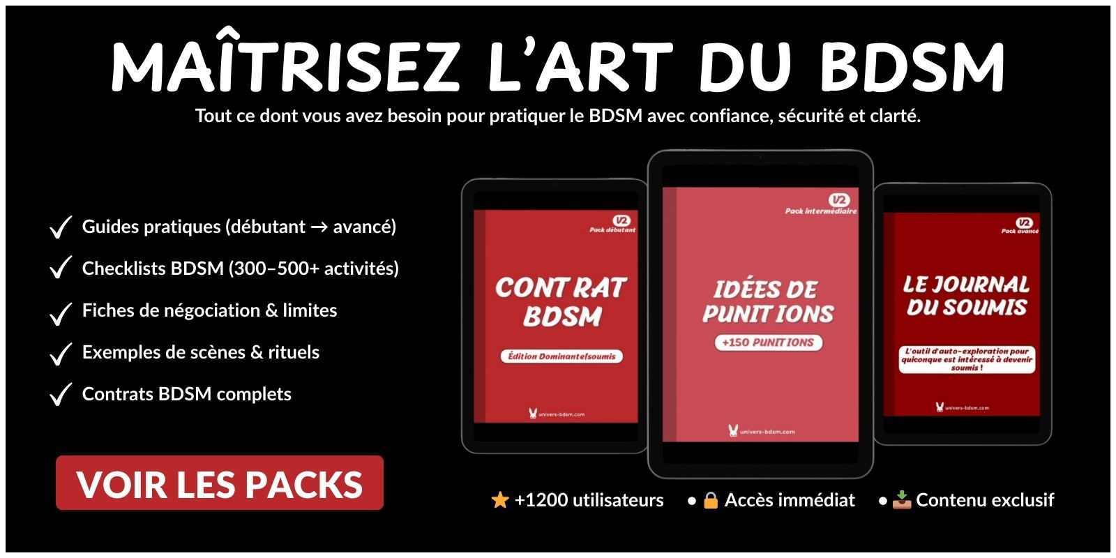 Ressources BDSM pour structurer votre domination